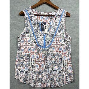 Lucky Brand Womens Tank Top M Sleeveless Boho Style Summer Casual